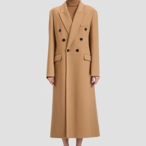 DOUBLE FACED OVERCOAT IN CAMEL 