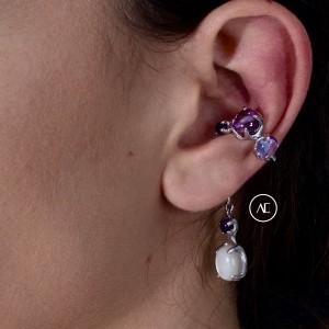 DRIP PUNK EAR CUFF IN SILVER