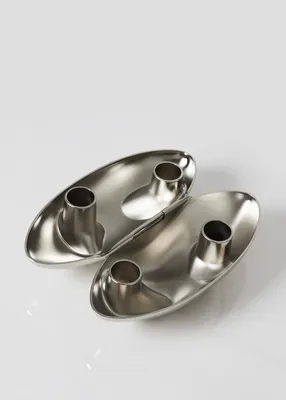 FOUR CANDLE HOLDER IN SILVER