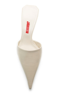 GIGI WHITE/BEIGE LEATHER MULES 