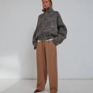 LEE - HERRINGBONE WOOL BOMBER JACKET IN NUT/BLACK 