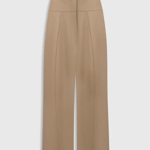 HIGH-RISE WOOL WIDE-LEG PANTS IN BEIGE