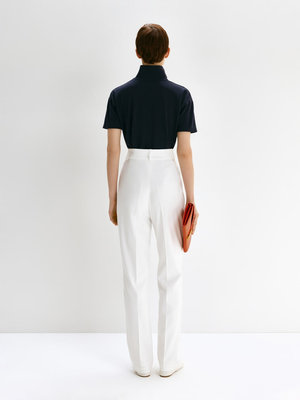 HIGH-WAISTED TROUSERS IN WHITE