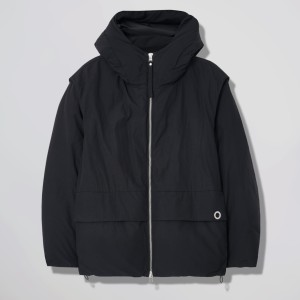 HYBRID PUFFER JACKET IN BLACK