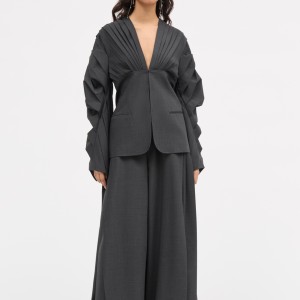 JUNO JACKET IN DARK GREY MELANGE