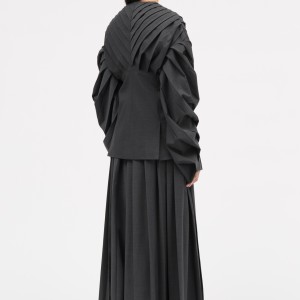 JUNO JACKET IN DARK GREY MELANGE