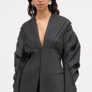 JUNO JACKET IN DARK GREY MELANGE