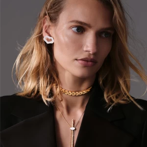 KABUKI NECKLACE 18K WHITE/YELLOW GOLD