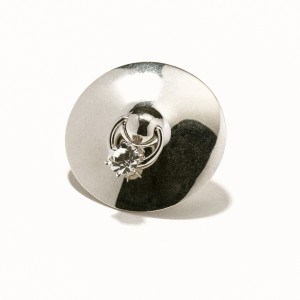 LAMINA DIAMANTI BROCH IN SILVER
