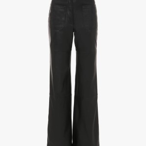 LEATHER ALINA TROUSER IN BLACK