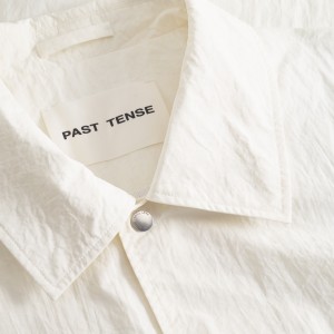 LOGO COACH JACKET IN OFF WHITE