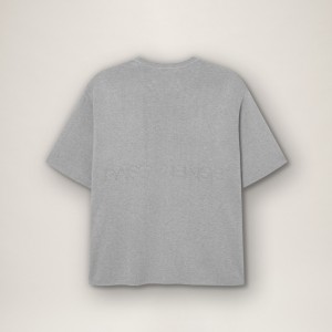 MILANO KNIT CREWNECK T-SHIRT IN GREY MELANGE