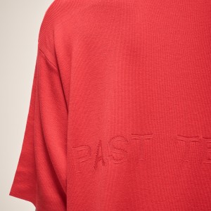 MILANO KNIT CREWNECK T-SHIRT IN RED