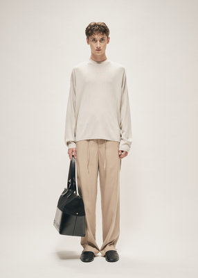 MILANO KNIT MOCKNECK SWEATER LIGHT KHAKI