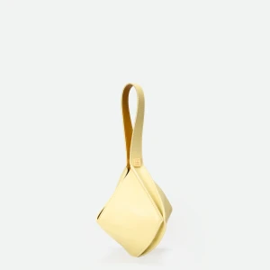 MINI CRUSHED GRAIN BAG LEATHER WASHED LEMON