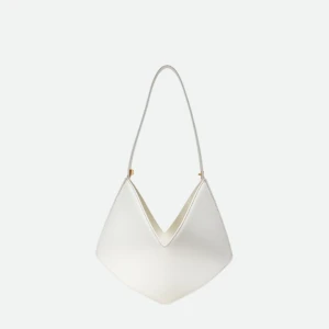 MINI CRUSHED GRAIN BAG LEATHER WHITE