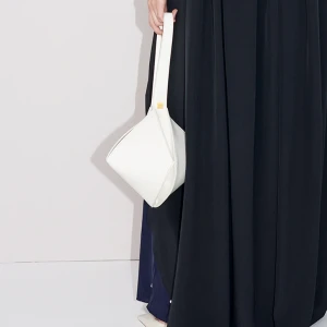 MINI CRUSHED GRAIN BAG LEATHER WHITE