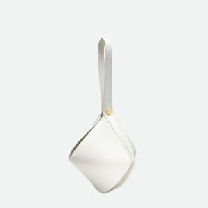 MINI CRUSHED GRAIN BAG LEATHER WHITE