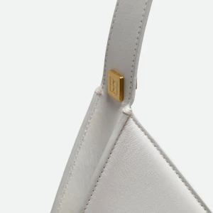 MINI CRUSHED GRAIN BAG LEATHER WHITE