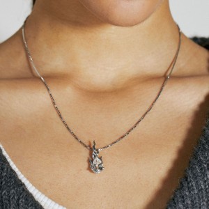 MINI NECKLACE GEAM IN HEAT WHITE TOPAZ