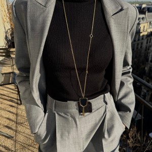  MIRROR PENDANT IN GOLD