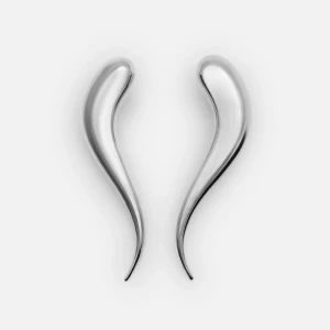 NAIL TWIST EARRINGS IN SILVER