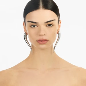 NAIL TWIST EARRINGS IN SILVER