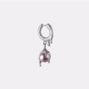 NANO PEARL MELT EARRING - FRESHWATER PEARL - IN  SILVER