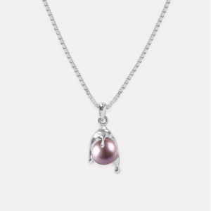 NANO PEARL MELT NECKLACE - FRESHWATER PEARL - IN SILVER