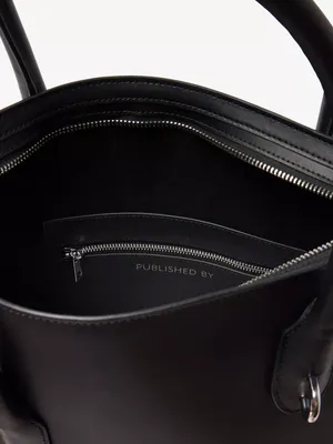 NOONA TOTE TALL IN BLACK AND CHROME