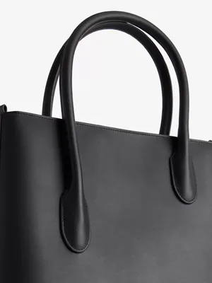 NOONA TOTE TALL IN BLACK AND CHROME