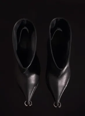 PIERCING ANKLE BOOT CALFSKIN BLACK