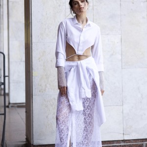 REDESIGNED SHIRT 154 IN WHITE