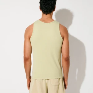 M - RIB TANK TOP IN LEMON GRASS