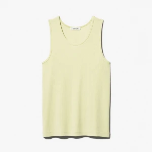 M - RIB TANK TOP IN LEMON GRASS