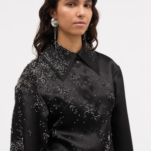 SALL SILK SHIRT IN BLACK