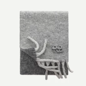 GREY SCARF RB-LOGO