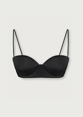 SEASHELL CROPPED TOP BLACK