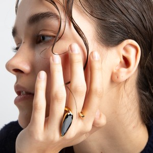 SHARP ALIEN RING BLACK - GD