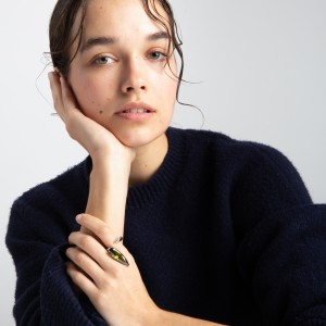 SHARP ALIEN RING OLIVEGREEN - RH