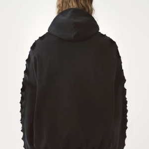 AVAVAV OS SHOULDERLESS HOODIE CUT-OUT BLACK