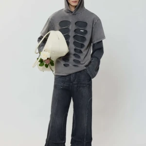 AVAVAV SMOCK DETAILED JEANS IN WASHED BLACK