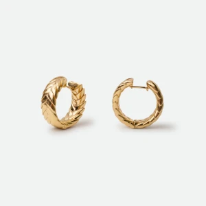 SPIKELET HOOPS IN GOLD