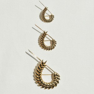 SPIKELET LARGE BROOCH IN GOLD