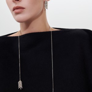 SPIKELET LONG PENDANT IN SILVER