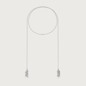 SPIKELET LONG PENDANT IN SILVER