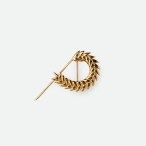 SPIKELET MEDIUM BROOCH IN GOLD