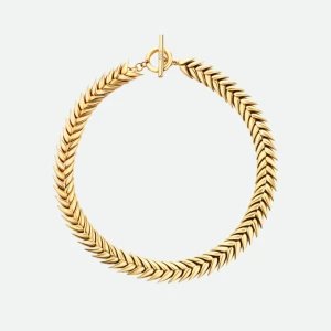 SPIKELET NECKLACE IN GOLD AW25