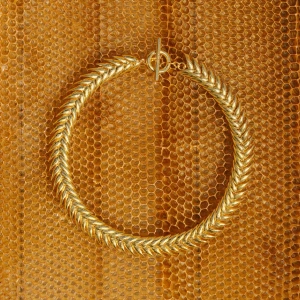 SPIKELET NECKLACE IN GOLD AW25