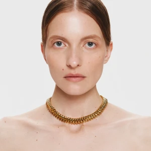 SPIKELET NECKLACE IN GOLD AW25